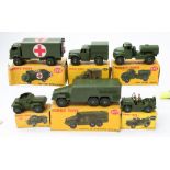 Dinky: A collection of six boxed Dinky Toys military vehicles to comprise: Armoured Command Vehicle