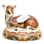 Royal Crown Derby paperweight, designed for collectors guild paperweight, seated Fawn,