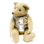 Bing: An early Bing, light golden mohair teddy bear, brown and black glass eyes,