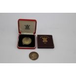 Festival of Britain Crown in box of issue, 1894 Crown and Millennium 2000 Royal Mint Coin in box.