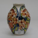 A Moorcroft Trial bulbous vase in the Hydrangea pattern, 1st quality, in unusual colourway,