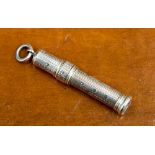 An Edwardian silver Sampson Mordan retractable pencil, engine turned and stud design,