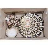 A Royal Crown Derby 2451 pattern, footed sauce dish and cover (seconds) with assorted 2451 plates,