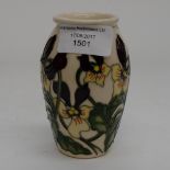 A Moorcroft 1st quality vase, in the sea pansy pattern,