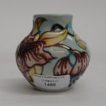 A Moorcroft 1st quality vase in the Anna Lilly pattern, in an unusual colourway,