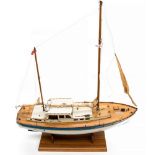 Dolphin of Poole: A detailed fully planked and framed ketch rigged model of the motor/sailing yacht