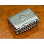 A George III silver snuff box, cushioned chest form,