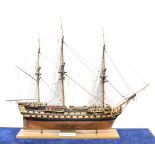 HMS Vanguard: A large model of HMS Vanguard 1787, kit built by Keith Julier,