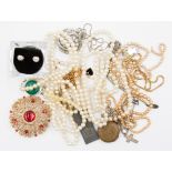 A collection of costume jewellery to include silver etc