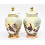 A pair of Coalport limited edition vases No.