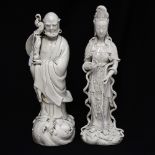 Two Chinese Blanc de Chine figures,