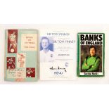 Autographs: A pair of signed books - one by Tom Finney and the other by Gordon Banks,