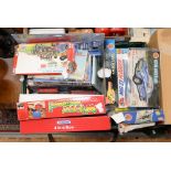 A box of Airfix, some not opened with Humbro paints, Lego, games,