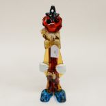 A tall Murano glass clown