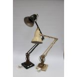 Two industrial desk lamps (Arc Lamps) Herbert Terry & Sons, Redditch,