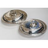 A pair of oval plated entree dishes (2)