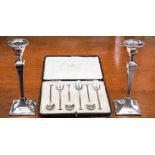 A cased set of six Mappin & Webb silver teaspoons, Sheffield 1923,