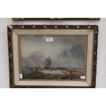 Thomas Sewell Robins, 1814-1880, Calais Harbour, watercolour, signed T.S.