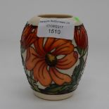 A Moorcroft 1st quality vase in the Phoebe summer pattern, in an unusual colourway,