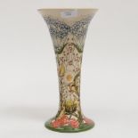 A Moorcroft vase in the Ryden pattern, 1st quality, having flared rim, standing approx 29 cm high,