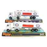 Dinky: A pair of boxed Dinky Toys A.E.C. Fuel Tanker Esso '945', within original plastic casing.