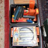 Two boxes of assorted locomotives and rolling stock to include, Lima,