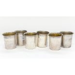 Continental white metal beakers,