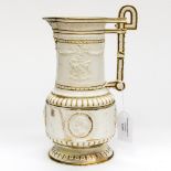 Earl of Derby Memorial Sandbach and Co jug, circa 1870, moulded decoration,