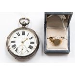 An Edward VII silver cased English lever pocket watch, Chester 1902,