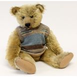 Bing: An early Bing, blonde mohair teddy bear, black button eyes, black stitched nose,