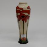 A Moorcroft vase in the Blue Heaven pattern, 1st quality, in unusual colourway,