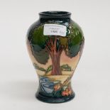 A Moorcroft Eversley vase 2003, inverse baluster form,