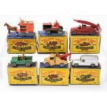 Matchbox: A collection of six Matchbox Series boxed vehicles to comprise: Horse Drawn Milk Float No.