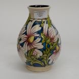 A Moorcroft bulbous vase in the 'Phoebe Summer' pattern, 1st quality, in unusual colourway,