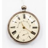 Pocket watch London 1843 a/f, open face,