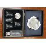 A boxed Communion set,