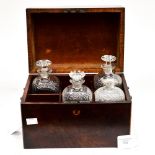 A George III mahogany decanter box,