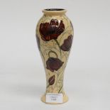 A Moorcroft vase in the 'Chocolate Cosmos' pattern, 1st quality, designed by Rachel Bishop,
