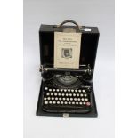 A 1920s Underwood portable typewriter
