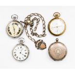 A silver pocket watch a/f, Birmingham 1876,