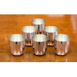 German silver tot/tumblers (6)