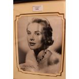 Signed photograph of Grace Kelly