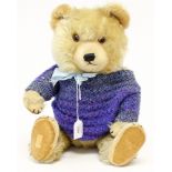 Chiltern: A Chiltern, 'Ting-A-Ling', golden mohair teddy bear, 1950's, orange glass eyes,