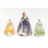 A Royal Doulton figurine 'Nicola' circa 1977 and two Coalport figures (2/84) 'Jennifer' and