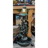 Art Nouveau style figural lamp/fountain