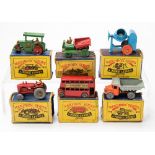 Matchbox: A collection of six Matchbox Series boxed vehicles to comprise: Aveling Barford Diesel