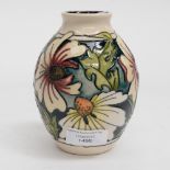 A Moorcroft vase in the Phoebe Summer pattern, 1st quality, unusual colourway,