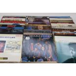 A collection of vinyl records dating from 1957 to 1991 including Soul, Blues,