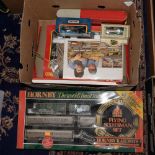 Two Hornby train sets, in original boxes, Matchbox and Lledo boxed vehicles,