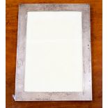 An Edwardian silver photograph frame, plain rectangular form, Mappin & Webb,